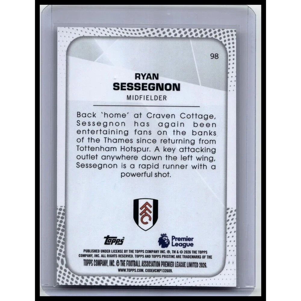 2025-26 Topps Pristine Ryan Sessegnon FUL base